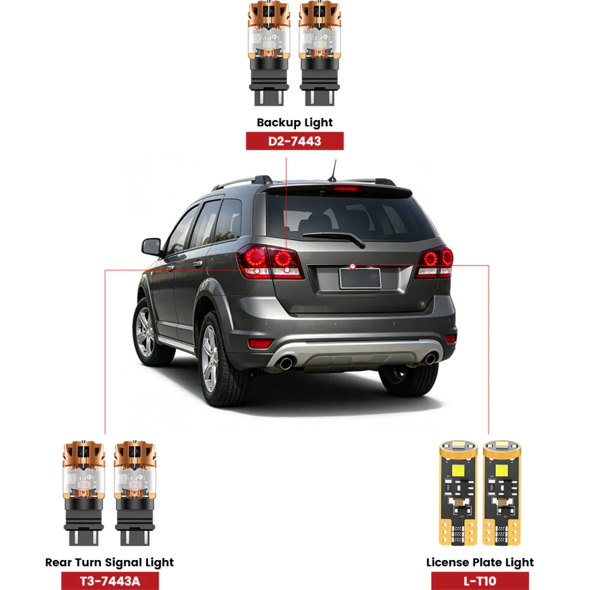 Fit for 2011-2020 Dodge Journey The Brightest LED Bulbs Upgrade