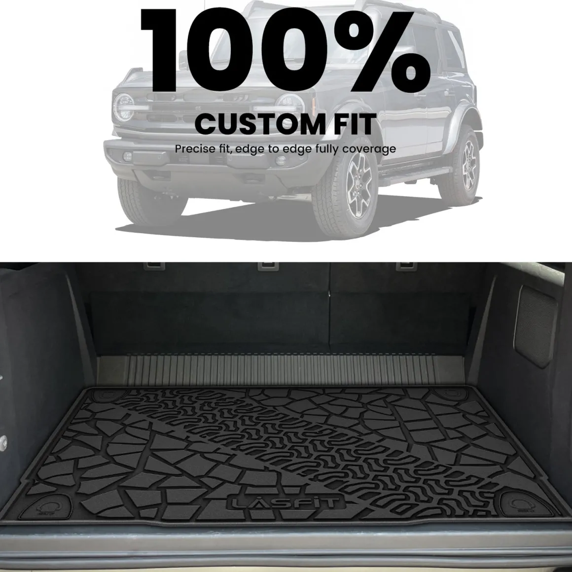 Fit for 2021-2026 Ford Bronco Custom Floor Mats or Cargo Mat, Not For Sport, Fit 4-Door & Not Rubberized Flooring
