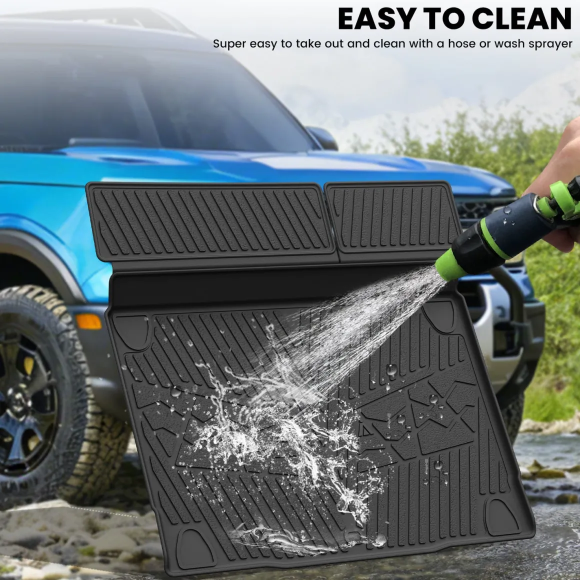 Fit for 2021-2026 Ford Bronco Custom Floor Mats or Cargo Mat, Not For Sport, Fit 4-Door & Not Rubberized Flooring