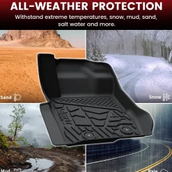 Fit for 2021-2026 Ford Bronco Custom Floor Mats or Cargo Mat, Not For Sport, Fit 4-Door & Not Rubberized Flooring