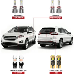 Fit for 2015-2018 Ford Edge The Brightest LED Bulbs Upgrade | Tested and Verified