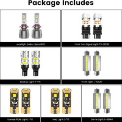 Fit for 2011-2014 Ford Edge The Brightest LED Bulbs Upgrade | Tested and Verified