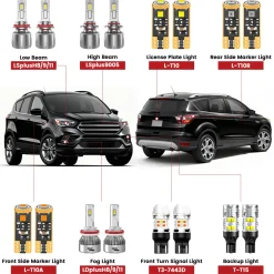 Fit for 2019 Ford Escape The Brightest LED Bulbs Upgrade | Tested and Verified
