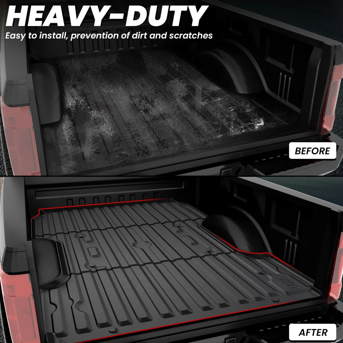 Fit for 2017-2026 Ford F-250 F-350 F-450 F-550 Super Duty Bed Mat or Tailgate Mat, Not Fit Drop-in liners