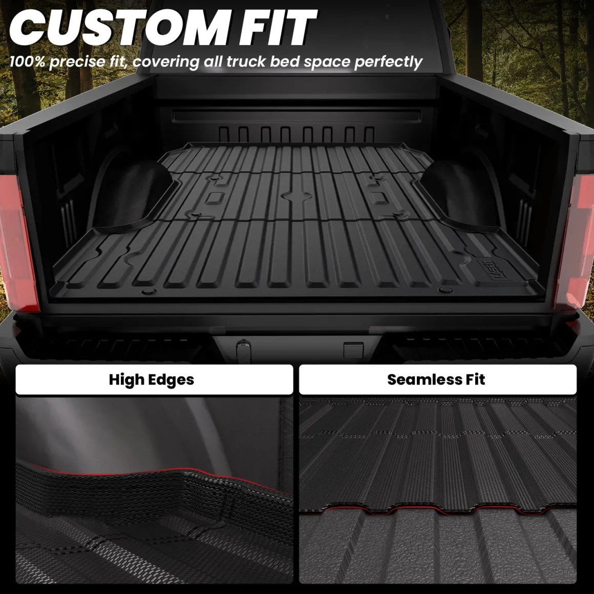 Fit for 2017-2026 Ford F-250 F-350 F-450 F-550 Super Duty Bed Mat or Tailgate Mat, Not Fit Drop-in liners