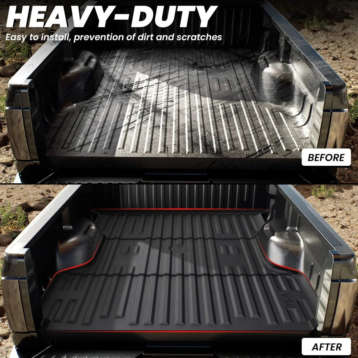 Fit for 2009-2016 Ford F-250 F-350 F-450 6.75FT(81") Heavy Duty Truck Bed Mat, Not Fit Drop-in liners
