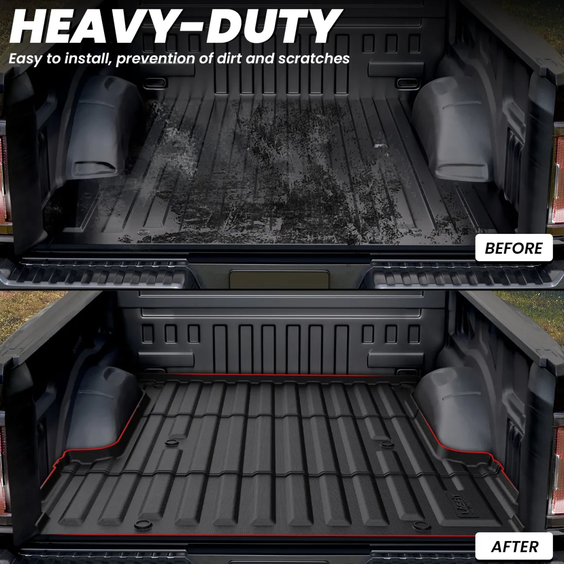 Fit for 2021-2023 Ford F-150 & F-150 Lightning Truck Bed Mat or Tailgate Mat, Not Fit Drop-in Liners