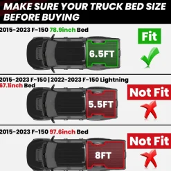 Fit for 2021-2023 Ford F-150 & F-150 Lightning Truck Bed Mat or Tailgate Mat, Not Fit Drop-in Liners