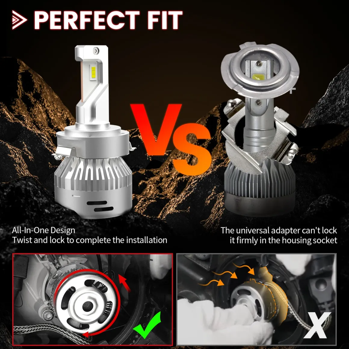 Fit for 2007-2011 Ford Fusion Custom H7 LED Bulbs Exterior Interior Light Plug and Play