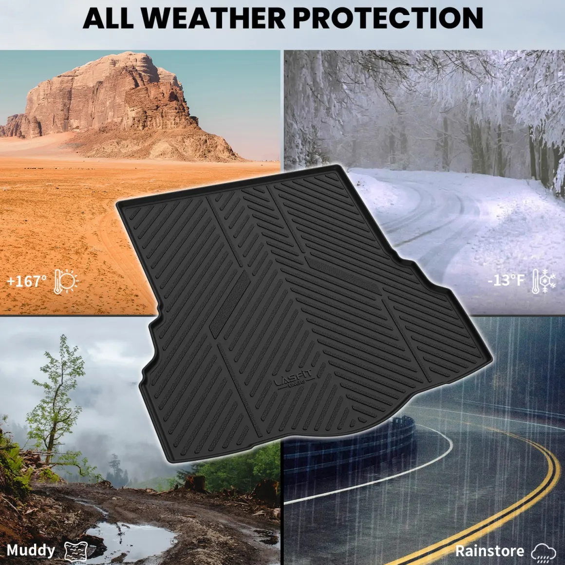 Fit for 2013-2016 Ford Fusion Floor Mats or Cargo Mat, Fit Gasoline Only