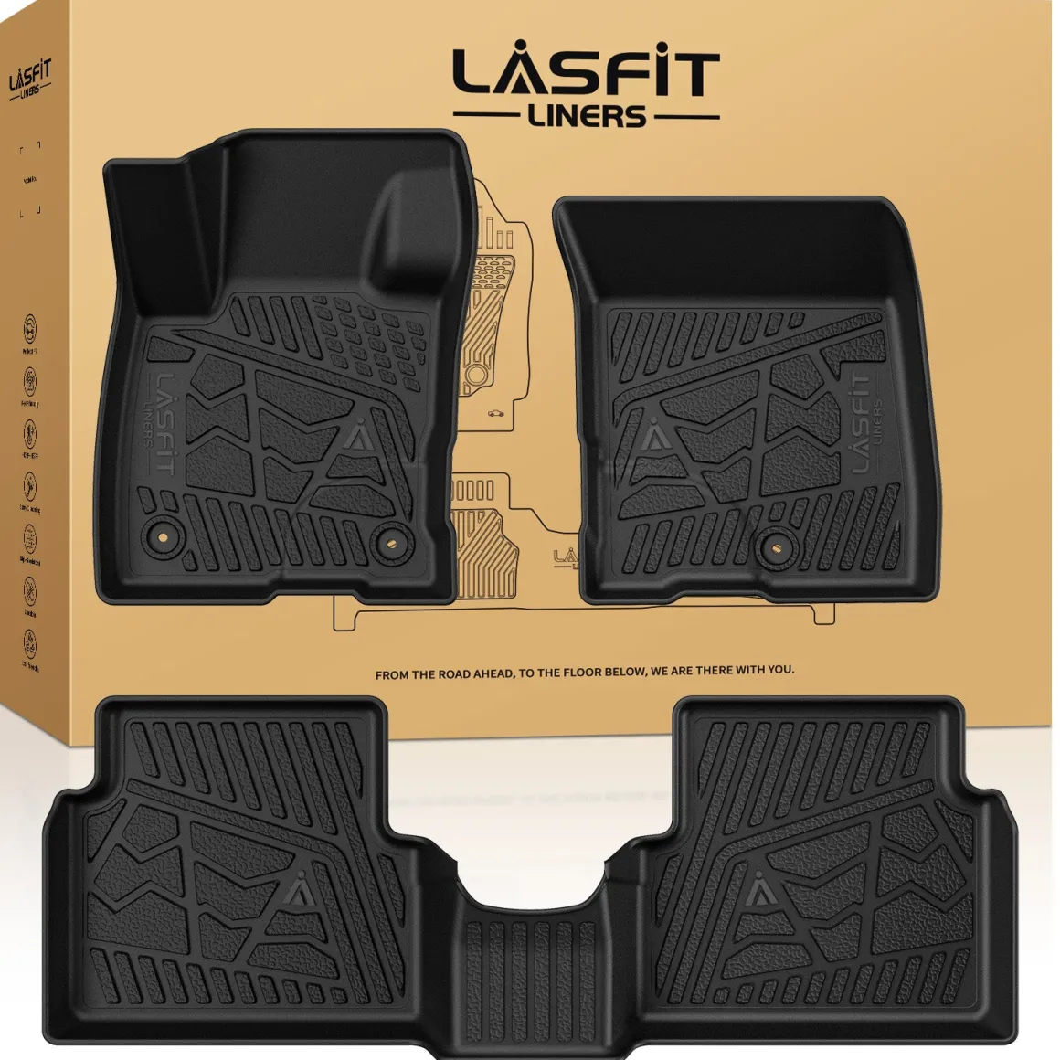 Fit for 2022-2026 Ford Maverick All-Weather TPE Floor Mats