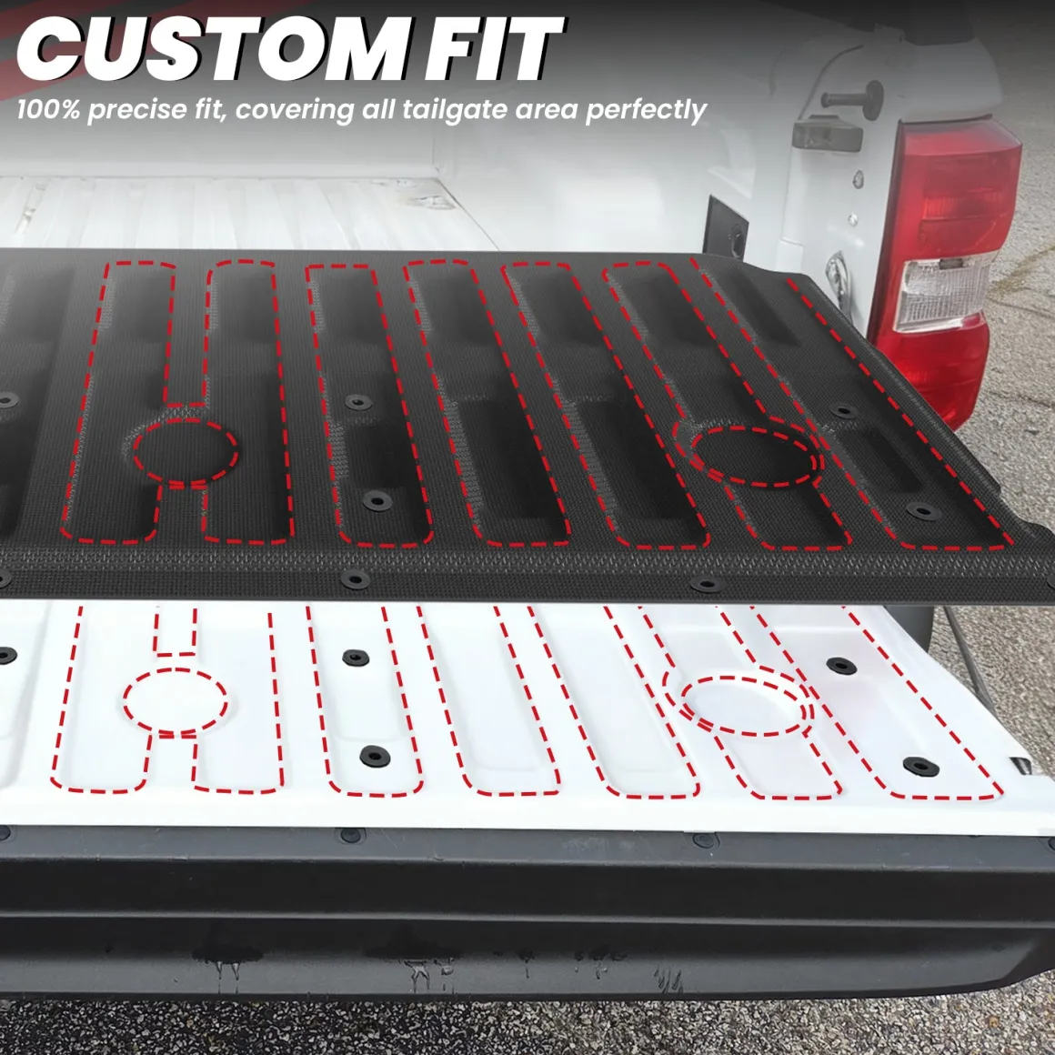 Fit for 2022-2026 Ford Maverick 4.5FT(54.4" ) Heavy Duty Truck Bed Mat or Tailgate Mat, Not Fit Drop-in liners