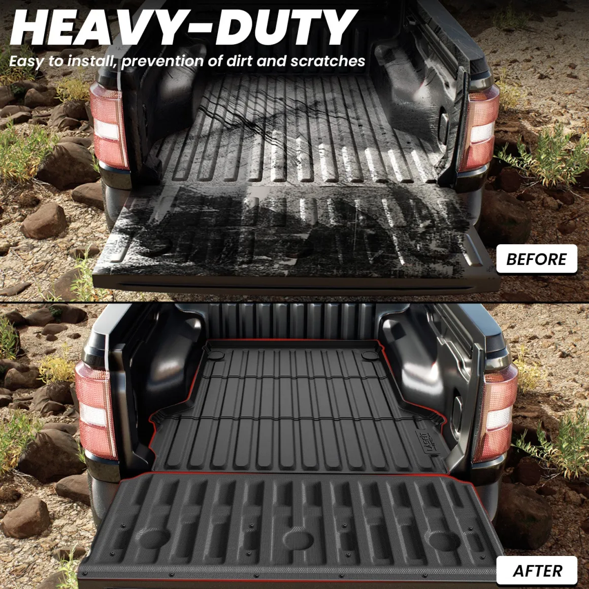 Fit for 2022-2026 Ford Maverick 4.5FT(54.4" ) Heavy Duty Truck Bed Mat or Tailgate Mat, Not Fit Drop-in liners