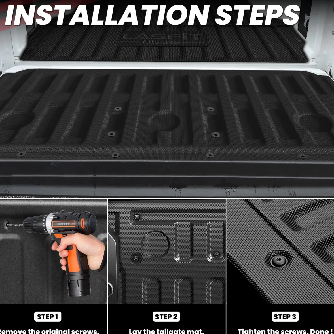 Fit for 2022-2026 Ford Maverick 4.5FT(54.4" ) Heavy Duty Truck Bed Mat or Tailgate Mat, Not Fit Drop-in liners