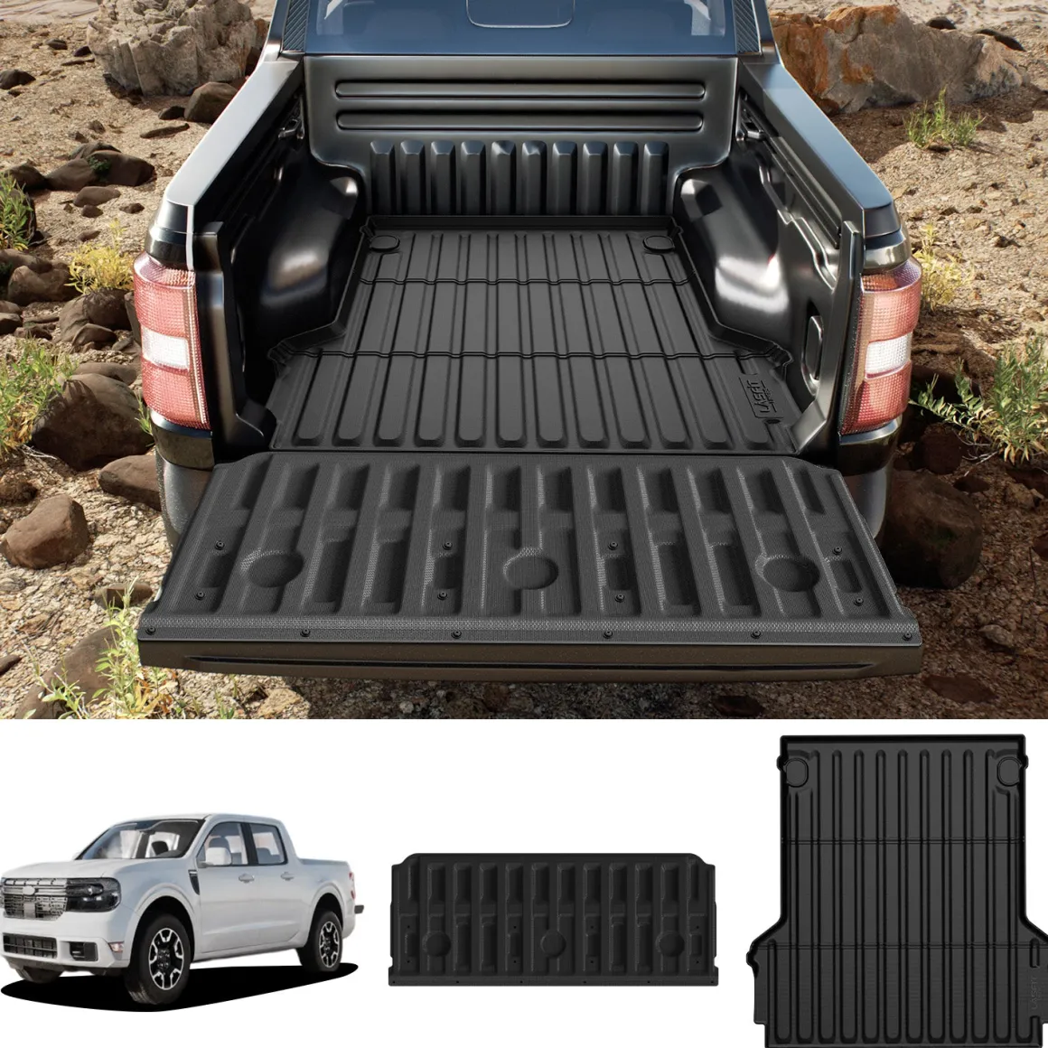 Fit for 2022-2026 Ford Maverick 4.5FT(54.4" ) Heavy Duty Truck Bed Mat or Tailgate Mat, Not Fit Drop-in liners
