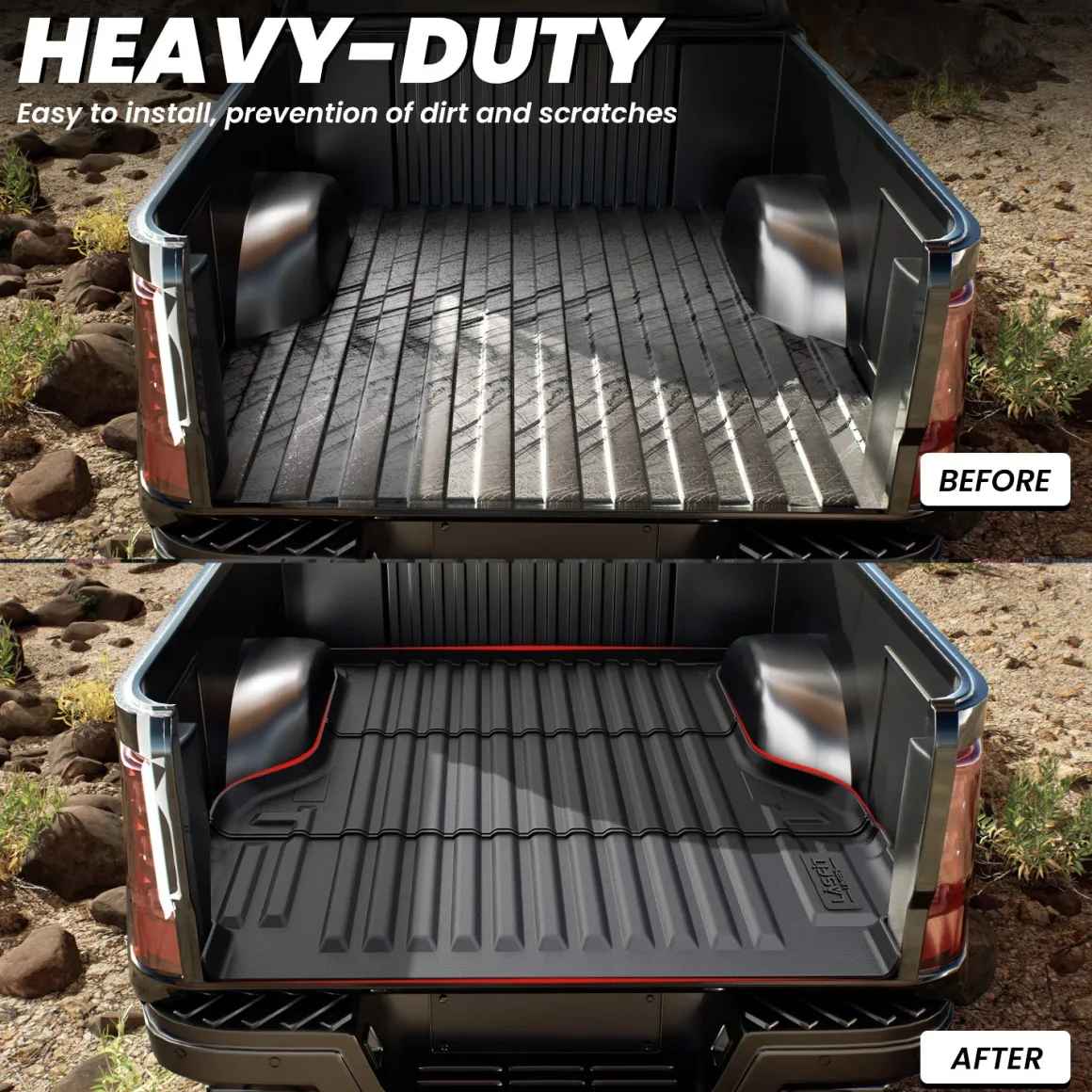 Fit for 2019-2023 Ford Ranger Custom Bed Mat or Tailgate Mat, Not Fit Drop-in liners