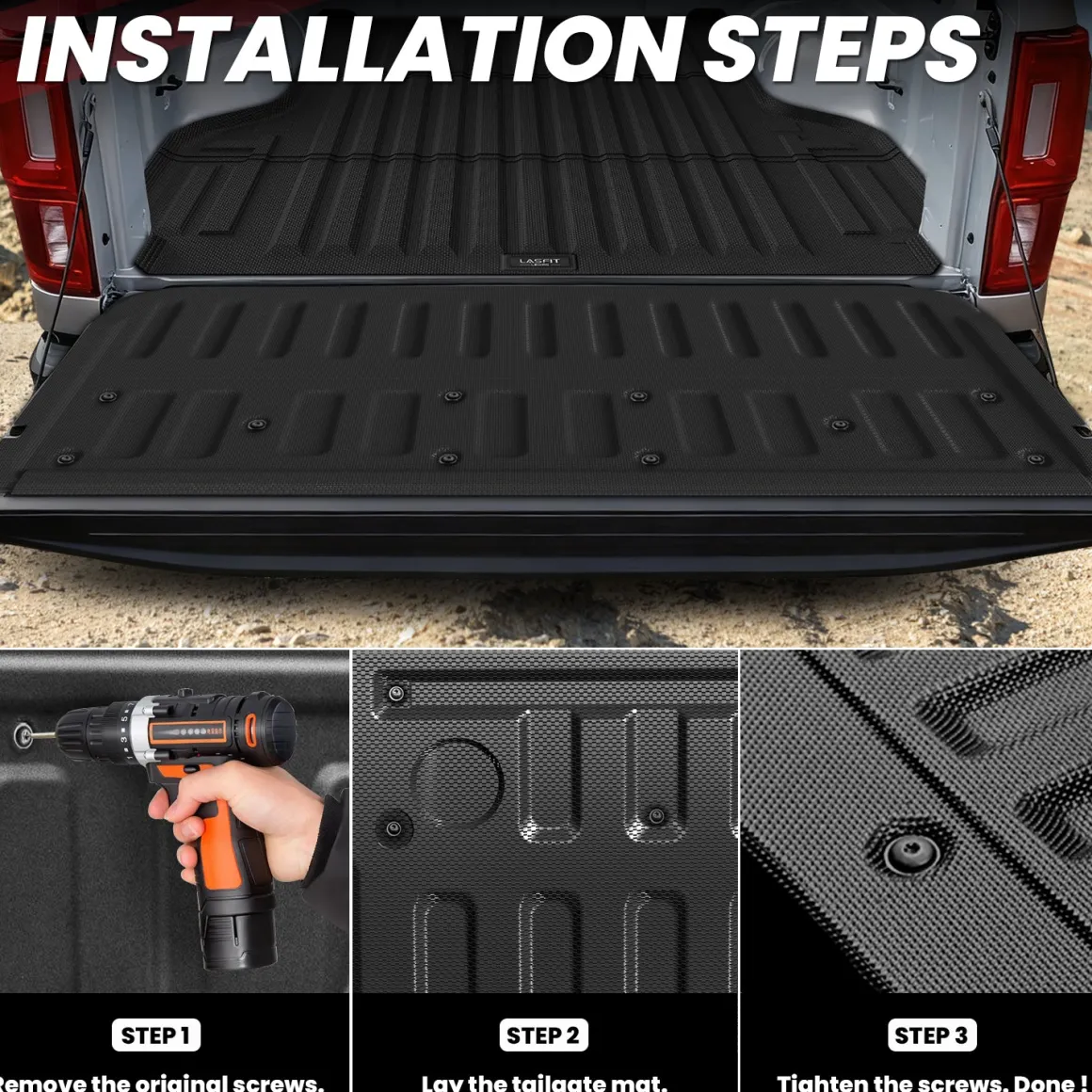 Fit for 2019-2023 Ford Ranger Custom Bed Mat or Tailgate Mat, Not Fit Drop-in liners