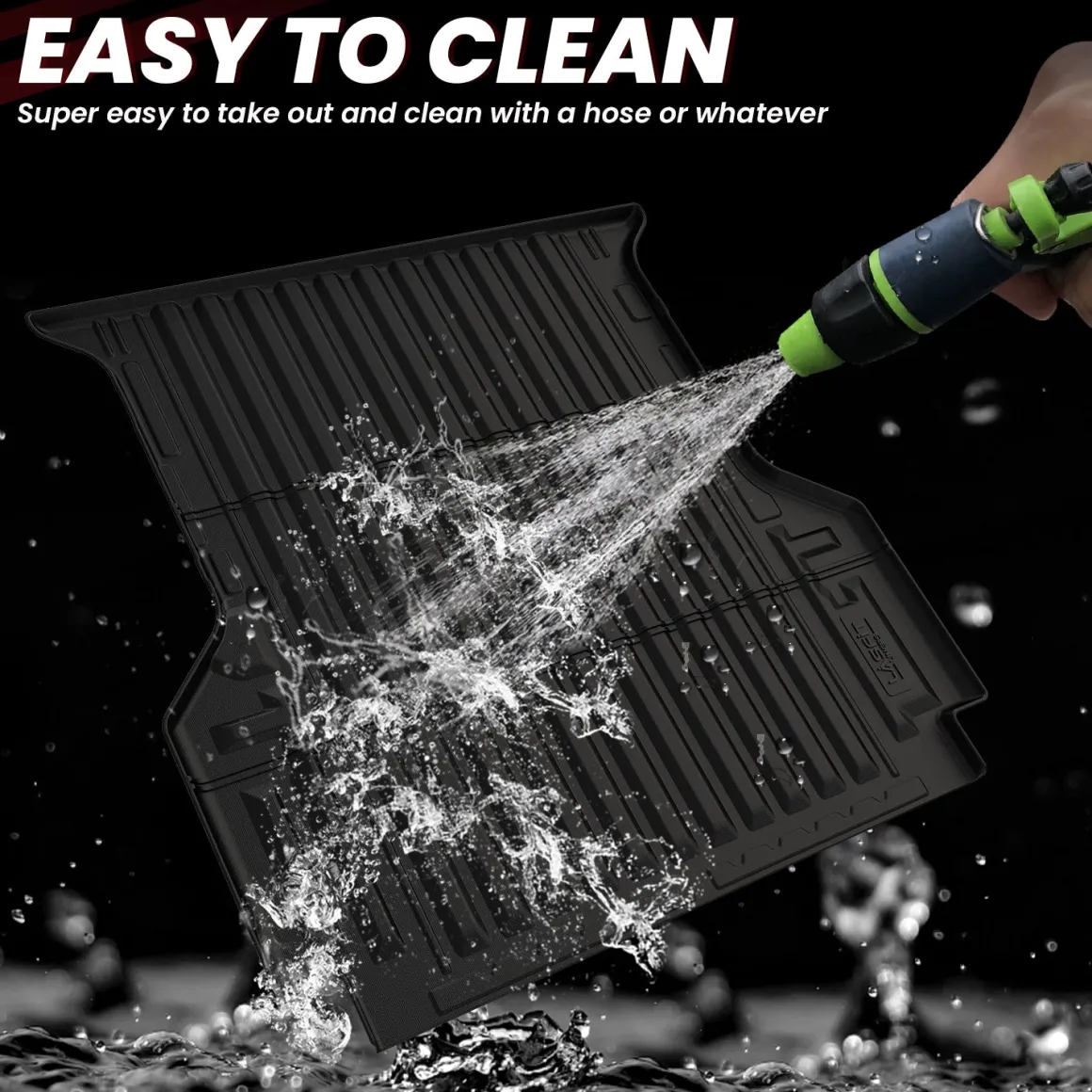 Fit for 2024-2026 Ford Ranger 5FT(59.6") Heavy Duty Truck Bed Mat or Tailgate Mat, Not Fit Drop-in liners