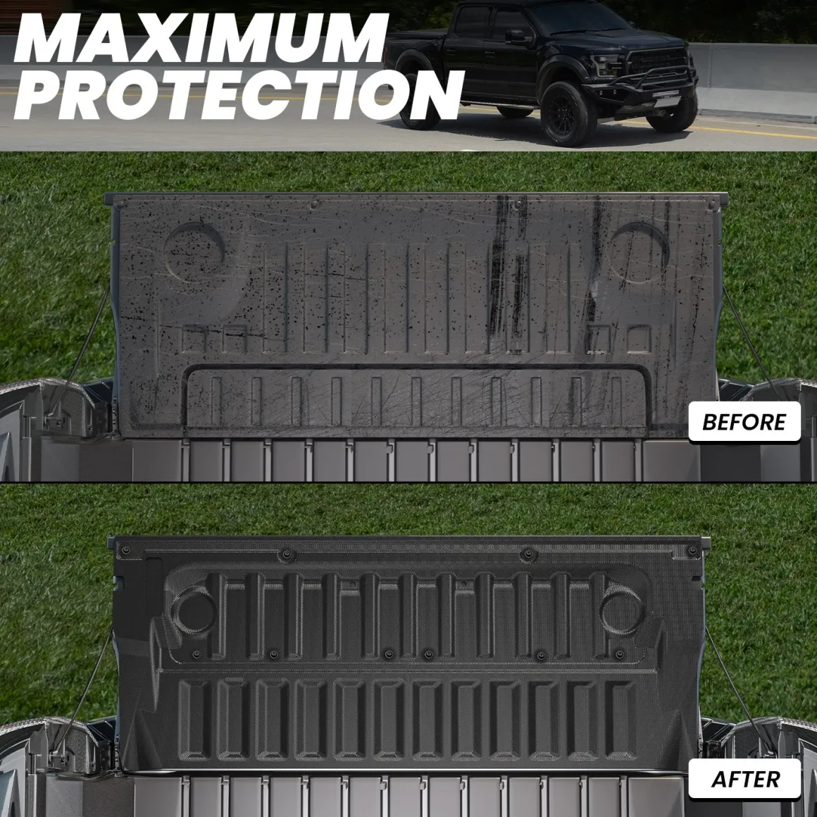 Fit for 2024-2026 Ford Ranger 5FT(59.6") Heavy Duty Truck Bed Mat or Tailgate Mat, Not Fit Drop-in liners