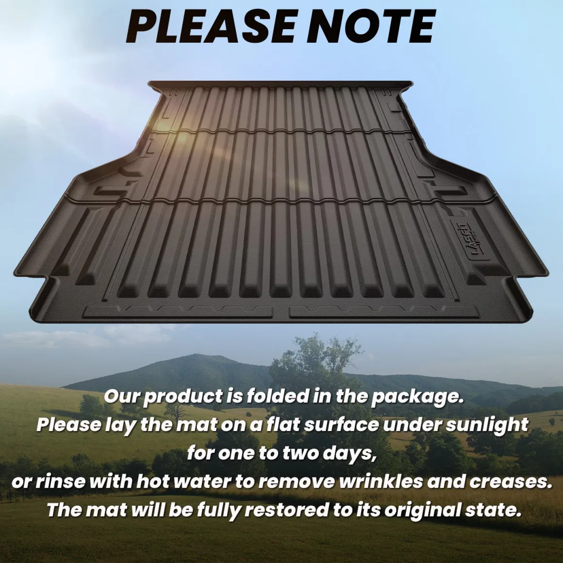 Fit for 2024-2026 Ford Ranger 5FT(59.6") Heavy Duty Truck Bed Mat or Tailgate Mat, Not Fit Drop-in liners