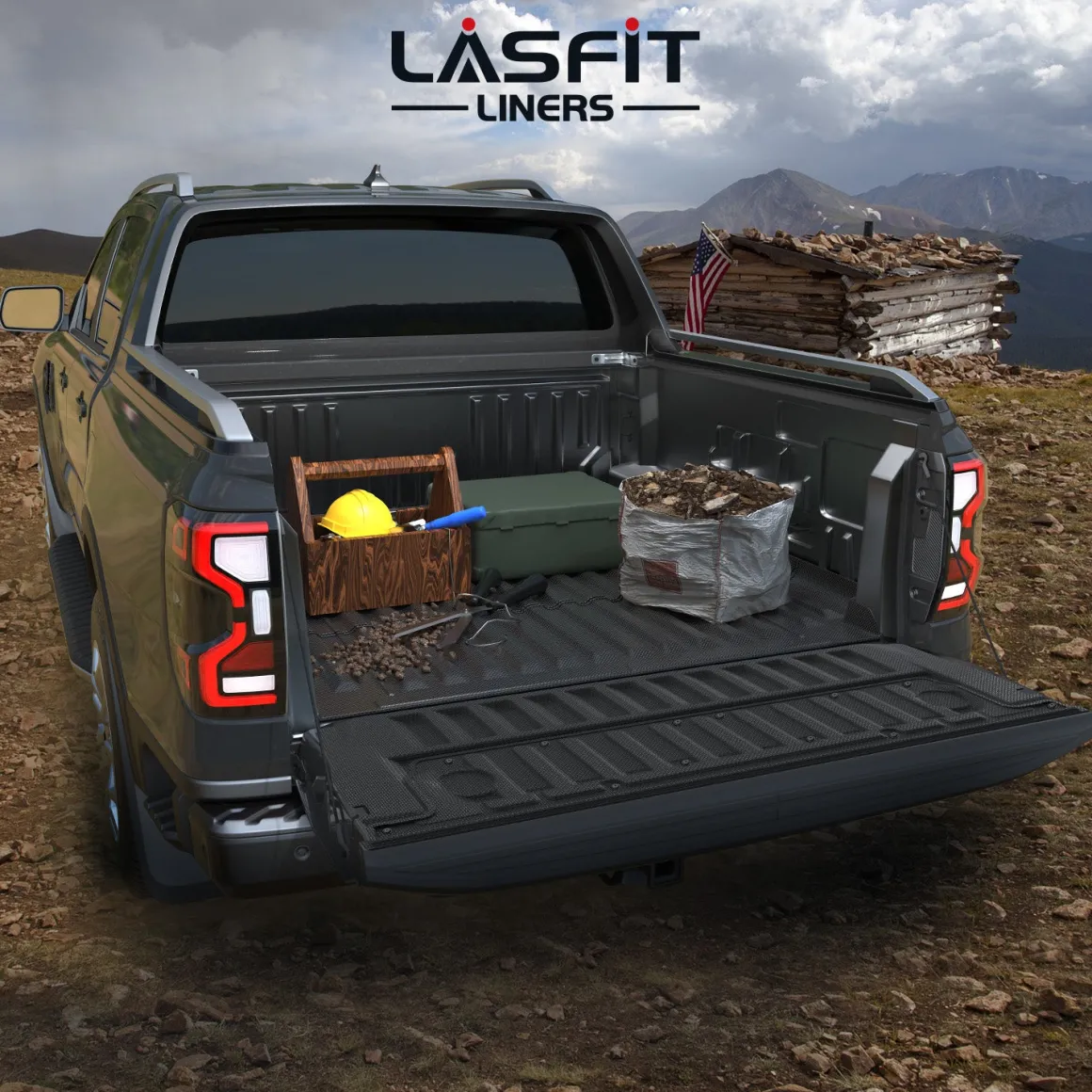 Fit for 2024-2026 Ford Ranger 5FT(59.6") Heavy Duty Truck Bed Mat or Tailgate Mat, Not Fit Drop-in liners