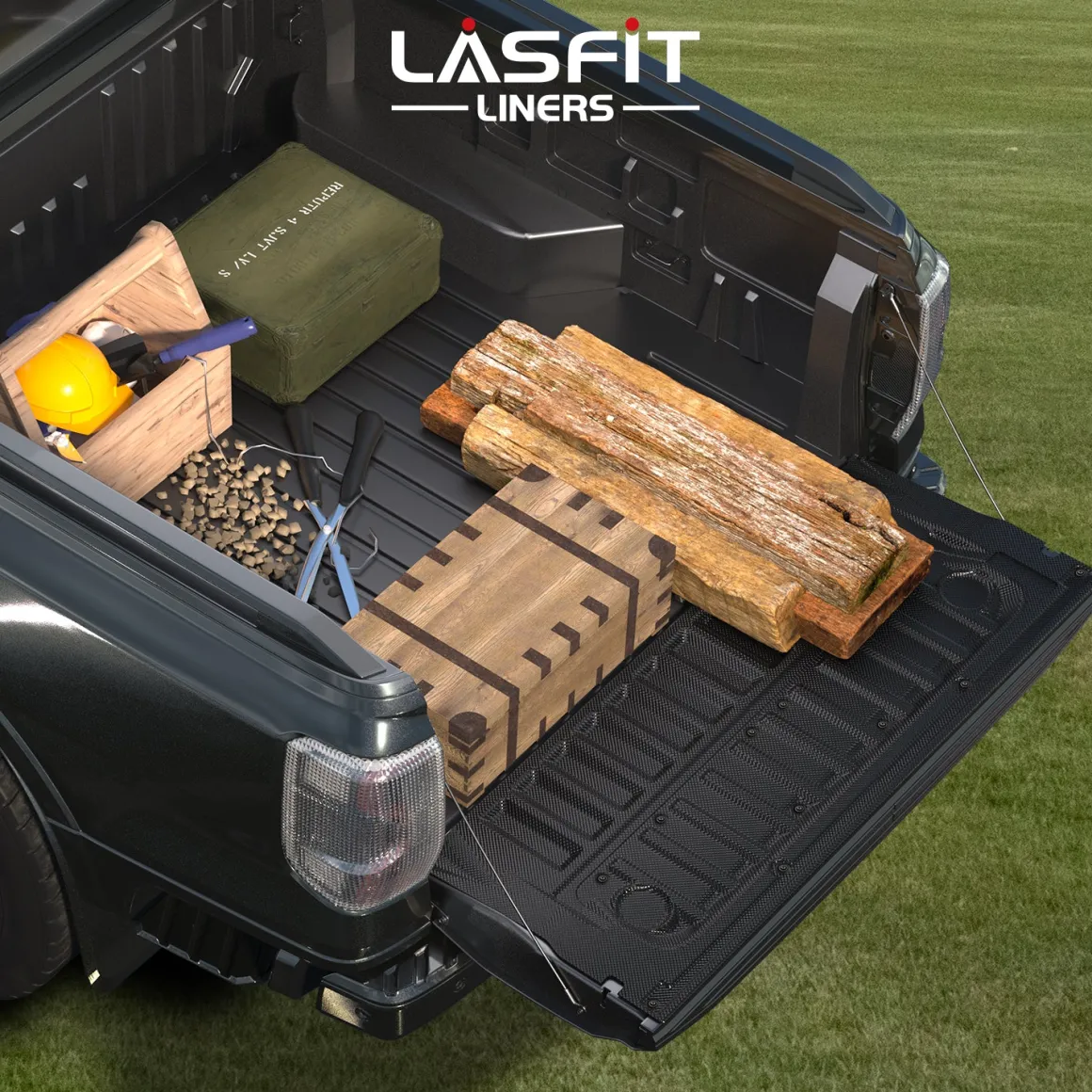 Fit for 2024-2026 Ford Ranger 5FT(59.6") Heavy Duty Truck Bed Mat or Tailgate Mat, Not Fit Drop-in liners