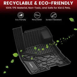 Fit for 2024-2026 Ford Ranger TPE Floor Mats, Fit Carpet Floor Only