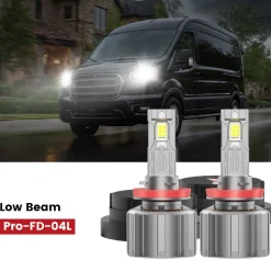 Fit for 2015-2025 Ford Transit-150/250/350 Custom H11 9005 LED Bulbs w/ Dust Cover | Pro-DC Series