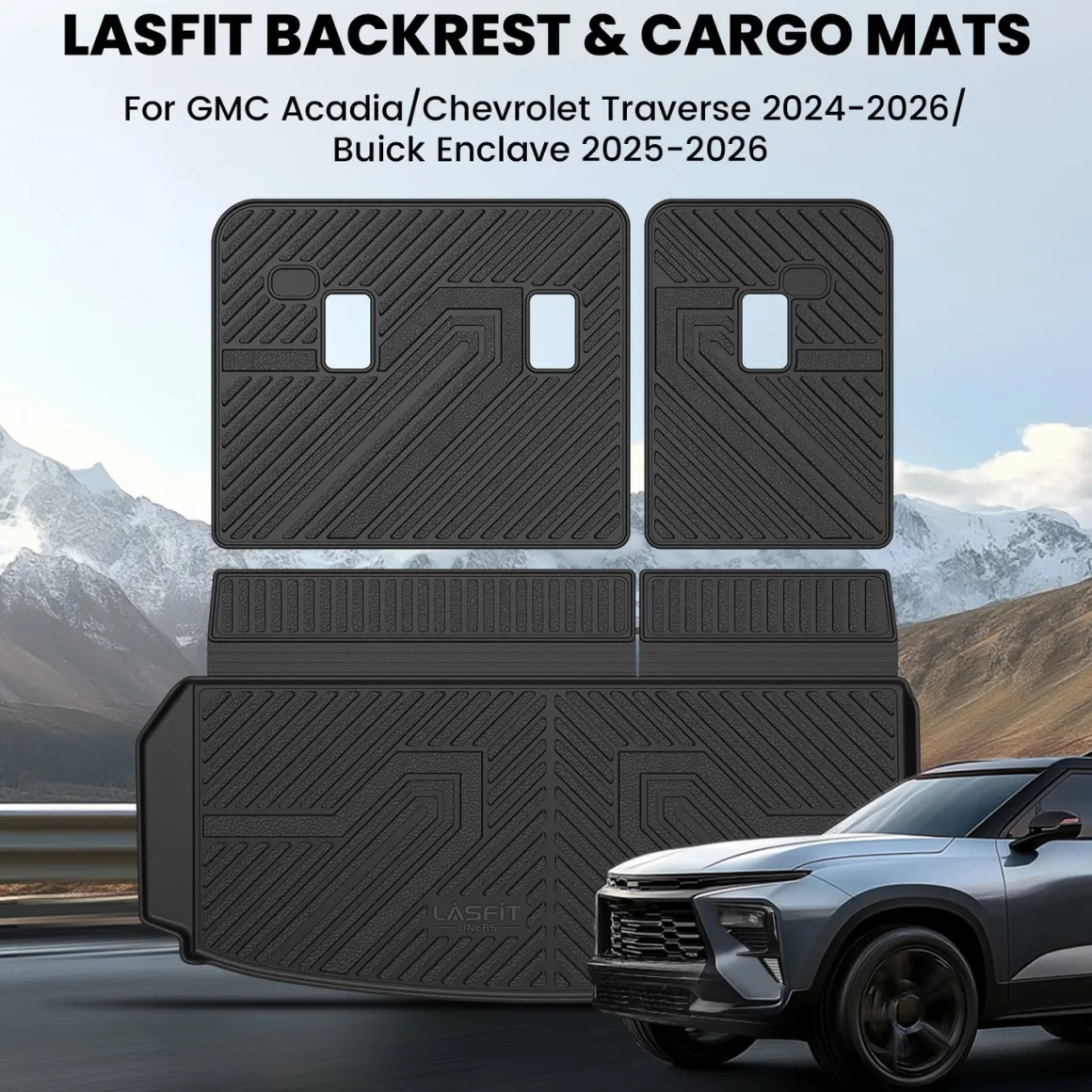 Fit for 2024-2026 GMC Acadia Floor Mats or 3rd Row Seatback & Cargo Mat