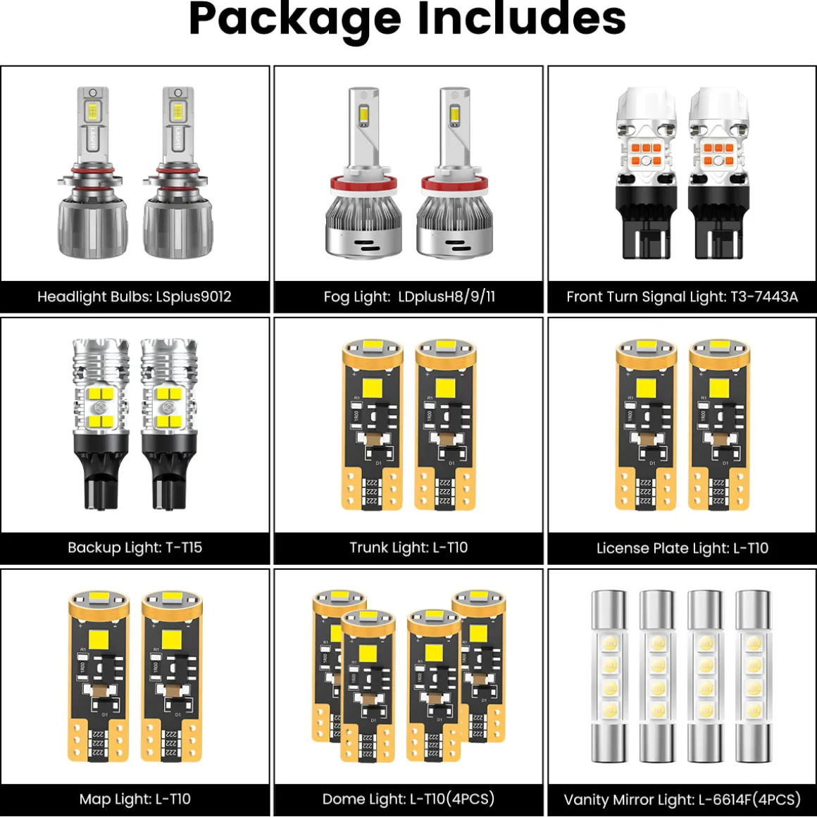 Fit for 2013-2016 GMC Acadia The Brightest LED Bulbs Upgrade | Tested and Verified