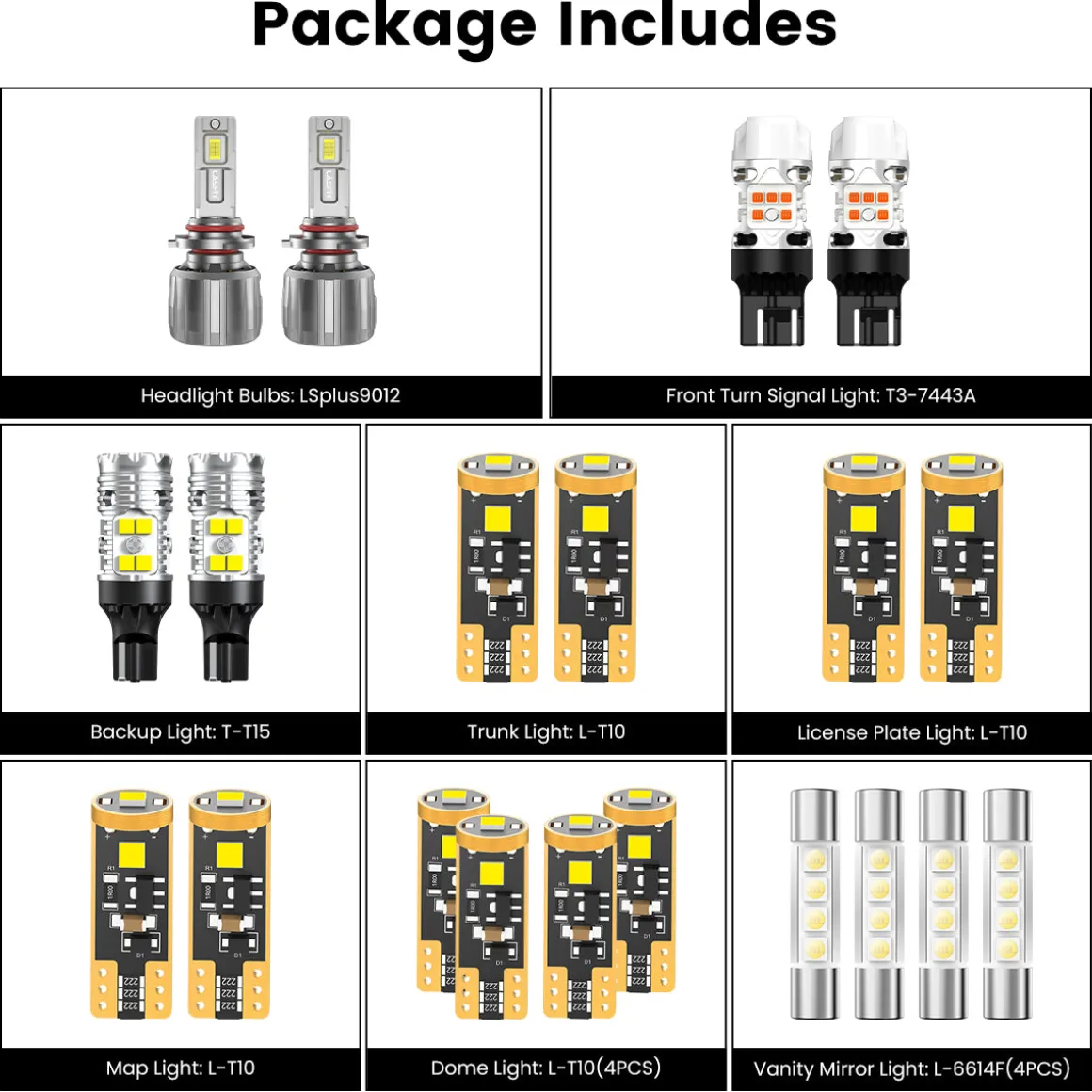 Fit for 2013-2016 GMC Acadia The Brightest LED Bulbs Upgrade | Tested and Verified