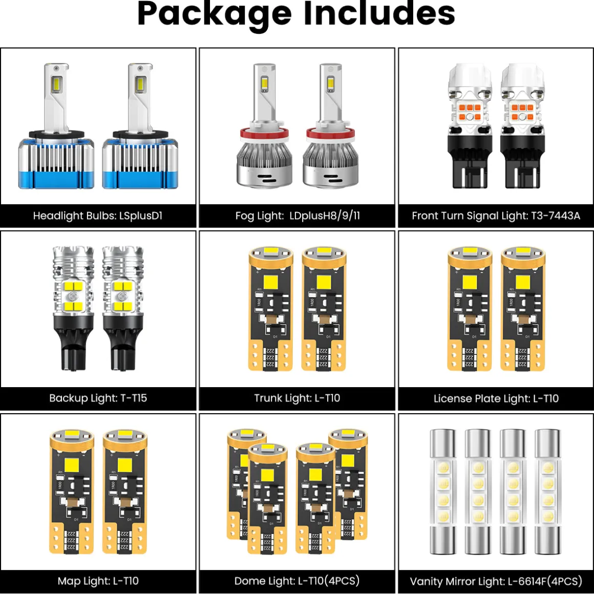 Fit for 2013-2016 GMC Acadia The Brightest LED Bulbs Upgrade | Tested and Verified
