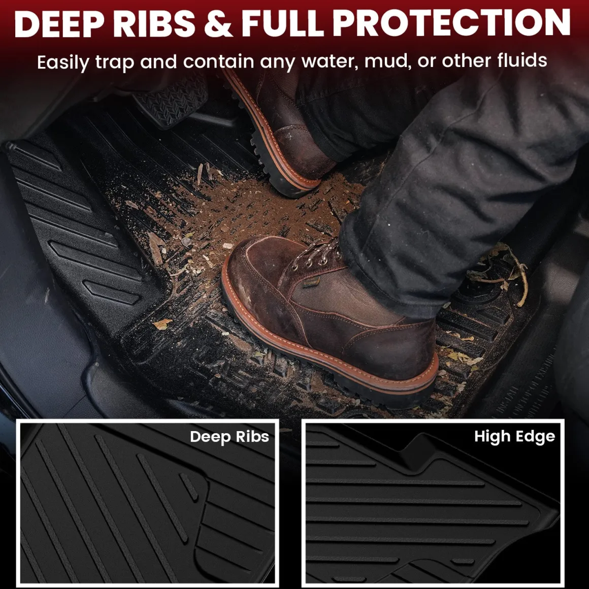 Fit for 2015-2022 GMC Canyon Custom Floor Mats, Fit Carpet Floor Only
