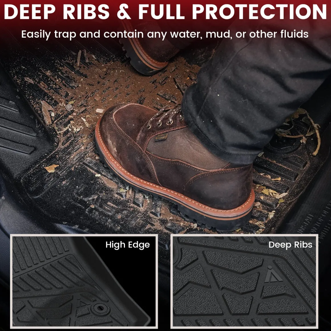 Fit for 2023-2026 GMC Canyon Floor Mats, Fit Carpet Floor Only