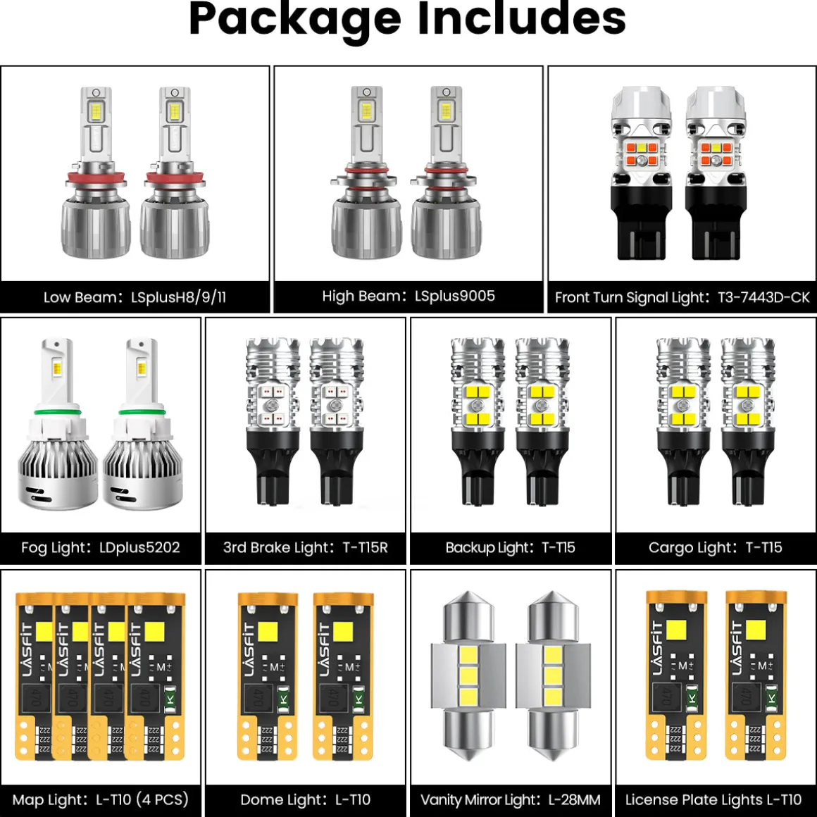 Fit for 2015-2022 GMC Canyon The Brightest LED Bulbs Upgrade | Tested and Verified