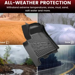 Fit for 2024-2026 GMC Sierra EV Floor Mats, Fit Without Multi-Flex Midgate Only