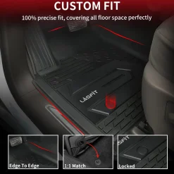 Fit for 2020-2026 GMC Sierra 2500HD 3500HD 1st Row Floor Mats, Fit Bucket Seat & Carpet Floor Only