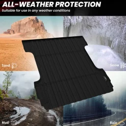 Fit for 2007-2018 GMC Sierra 1500 Heavy Duty 5.8FT or 6.5FT Bed Mat, Not Fit 2007 Classic Body Style