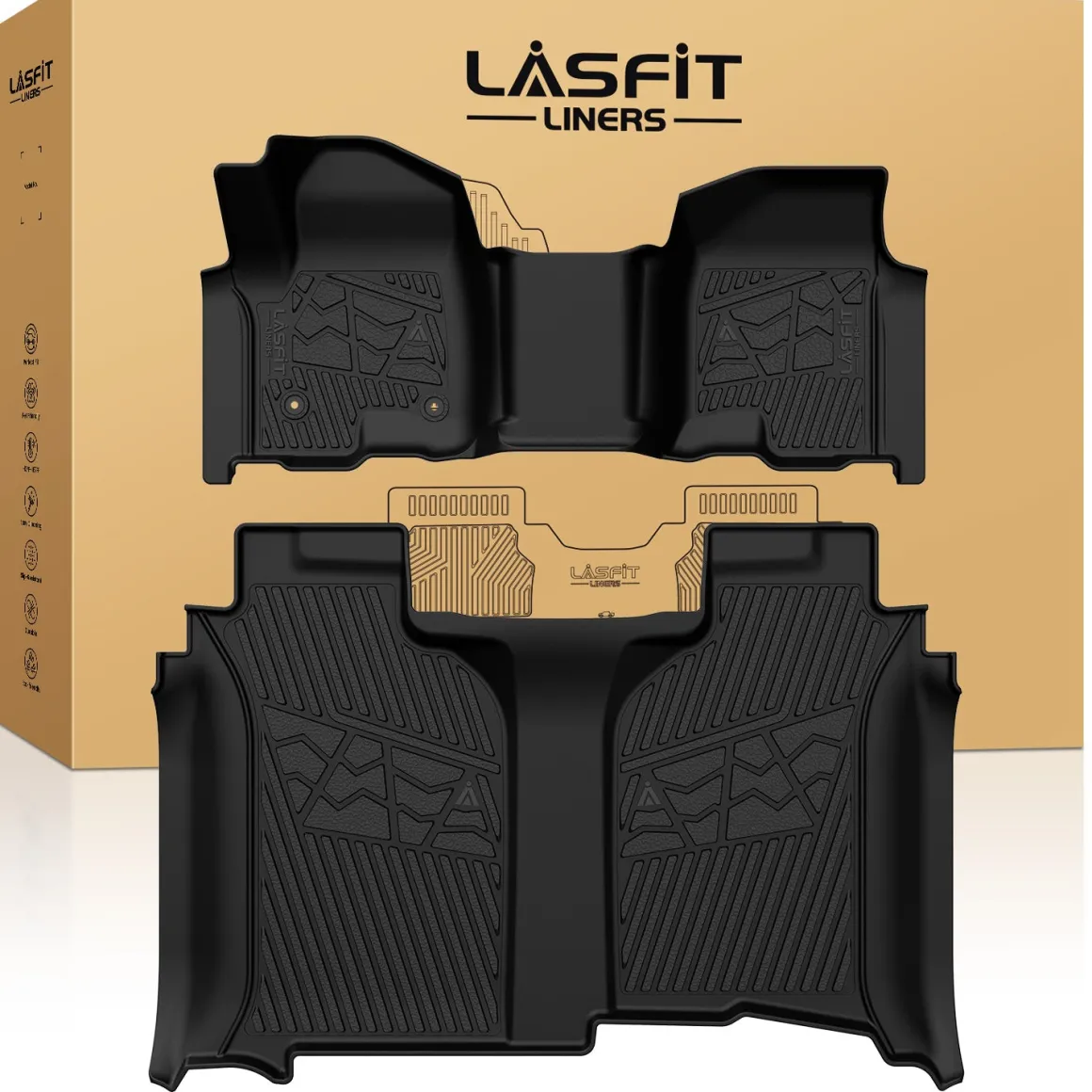 Fit for 2020-2026 GMC Sierra or Sierra Denali 2500HD 3500HD Floor Mats, Fit Carpet Floor Only