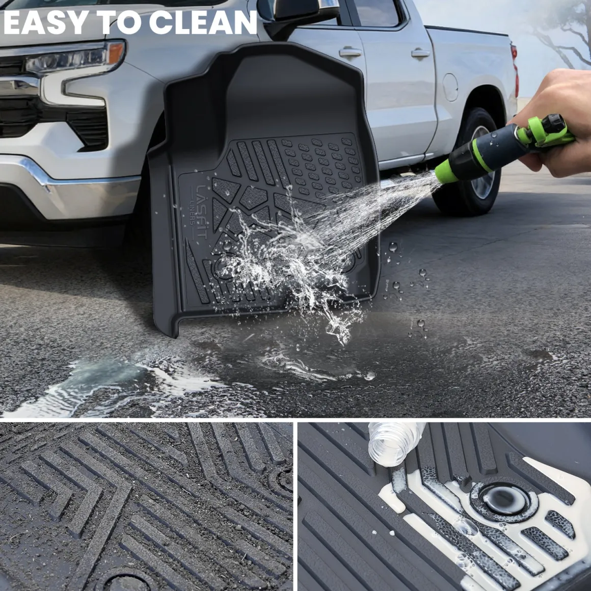Fit for 2020-2026 GMC Sierra or Sierra Denali 2500HD 3500HD Floor Mats, Fit Carpet Floor Only