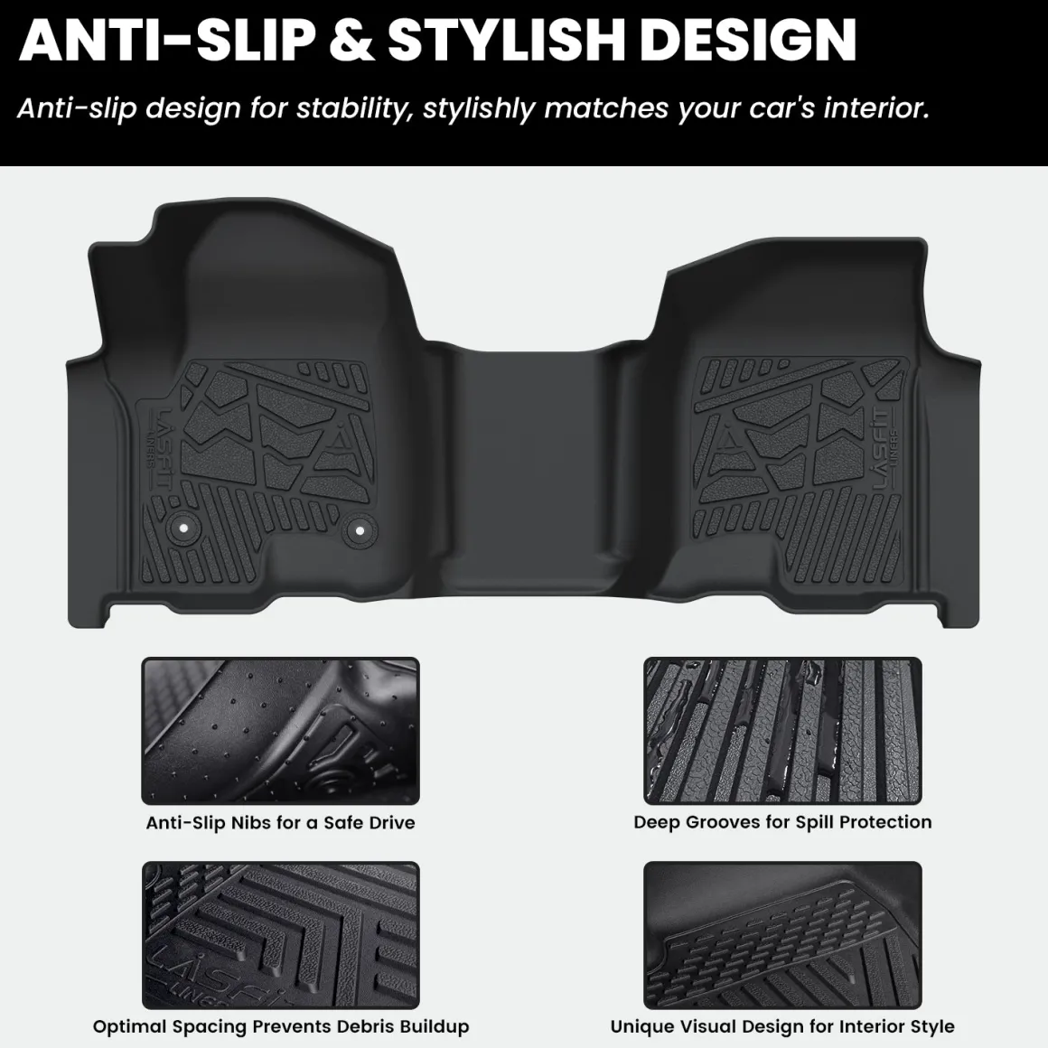 Fit for 2020-2026 GMC Sierra or Sierra Denali 2500HD 3500HD Floor Mats, Fit Carpet Floor Only