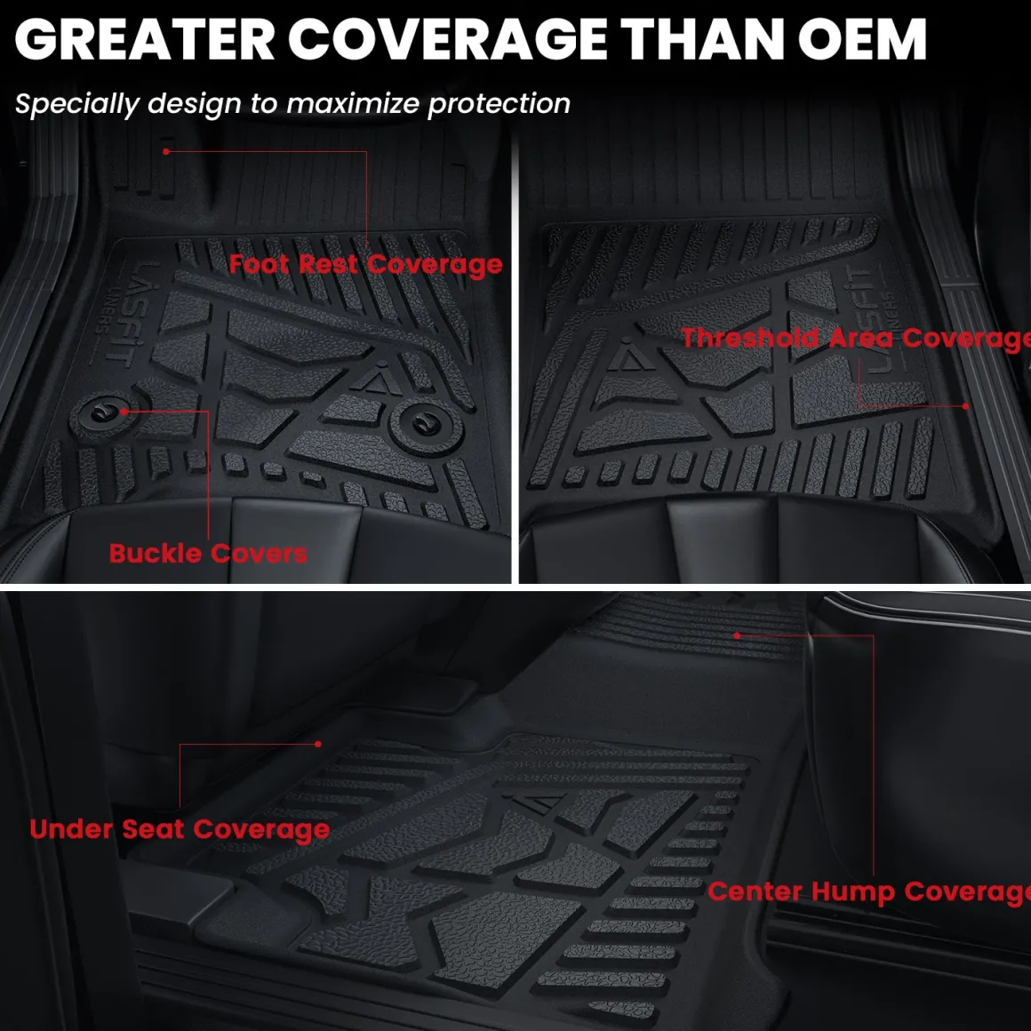 Fit for 2020-2026 GMC Sierra or Sierra Denali 2500HD 3500HD Floor Mats, Fit Carpet Floor Only