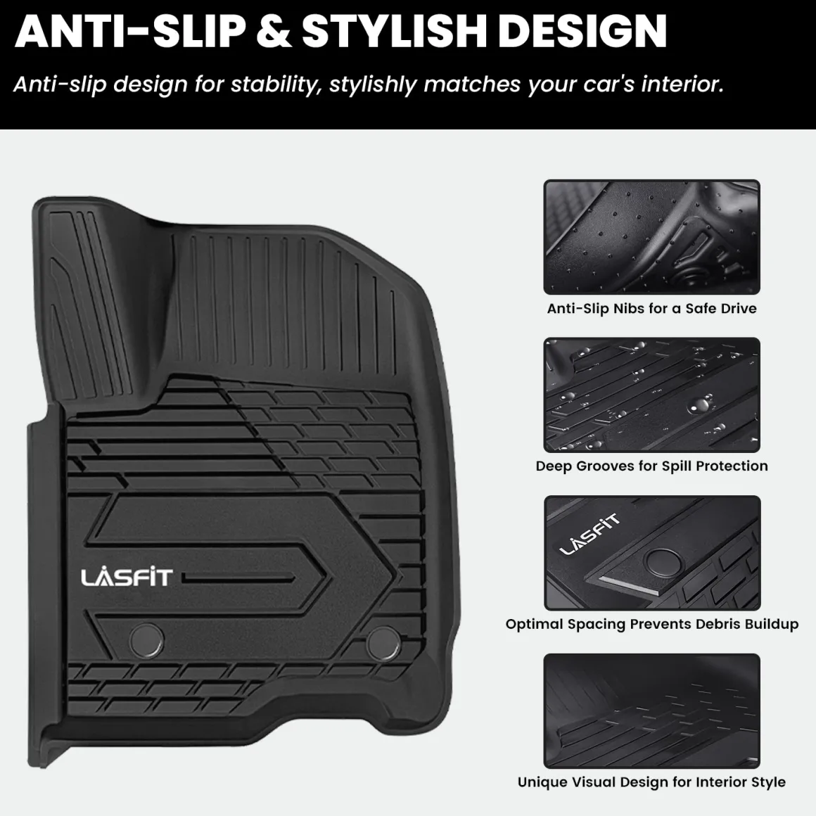Fit for 2020-2026 GMC Sierra or Sierra Denali 2500HD 3500HD Floor Mats, Fit Carpet Floor Only