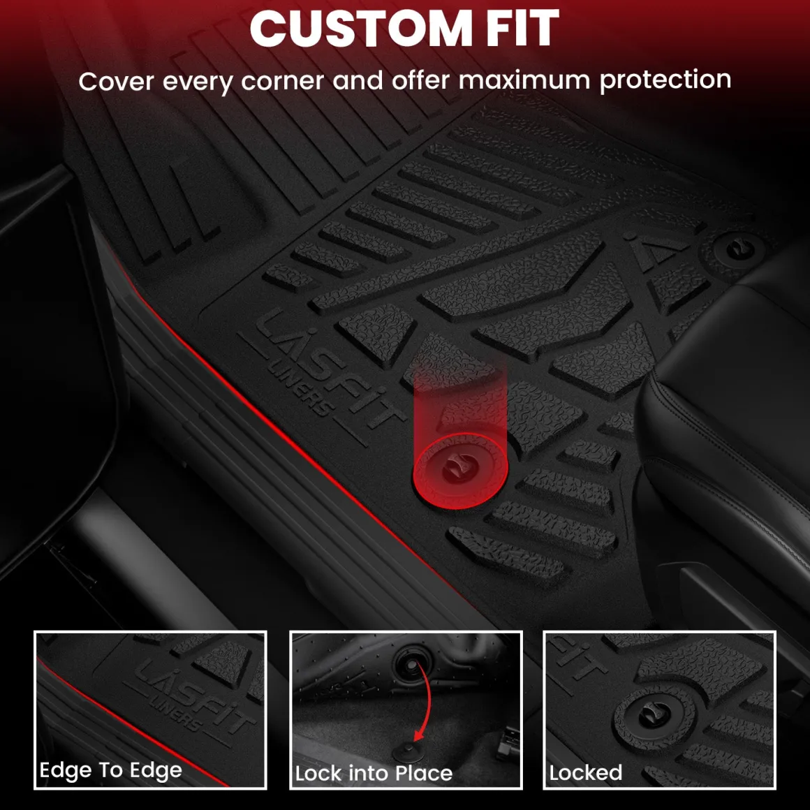 Fit for 2020-2026 GMC Sierra or Sierra Denali 2500HD 3500HD Floor Mats, Fit Carpet Floor Only