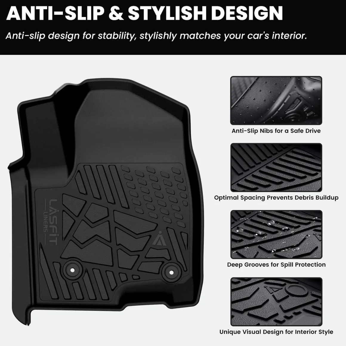 Fit for 2020-2026 GMC Sierra or Sierra Denali 2500HD 3500HD Floor Mats, Fit Carpet Floor Only