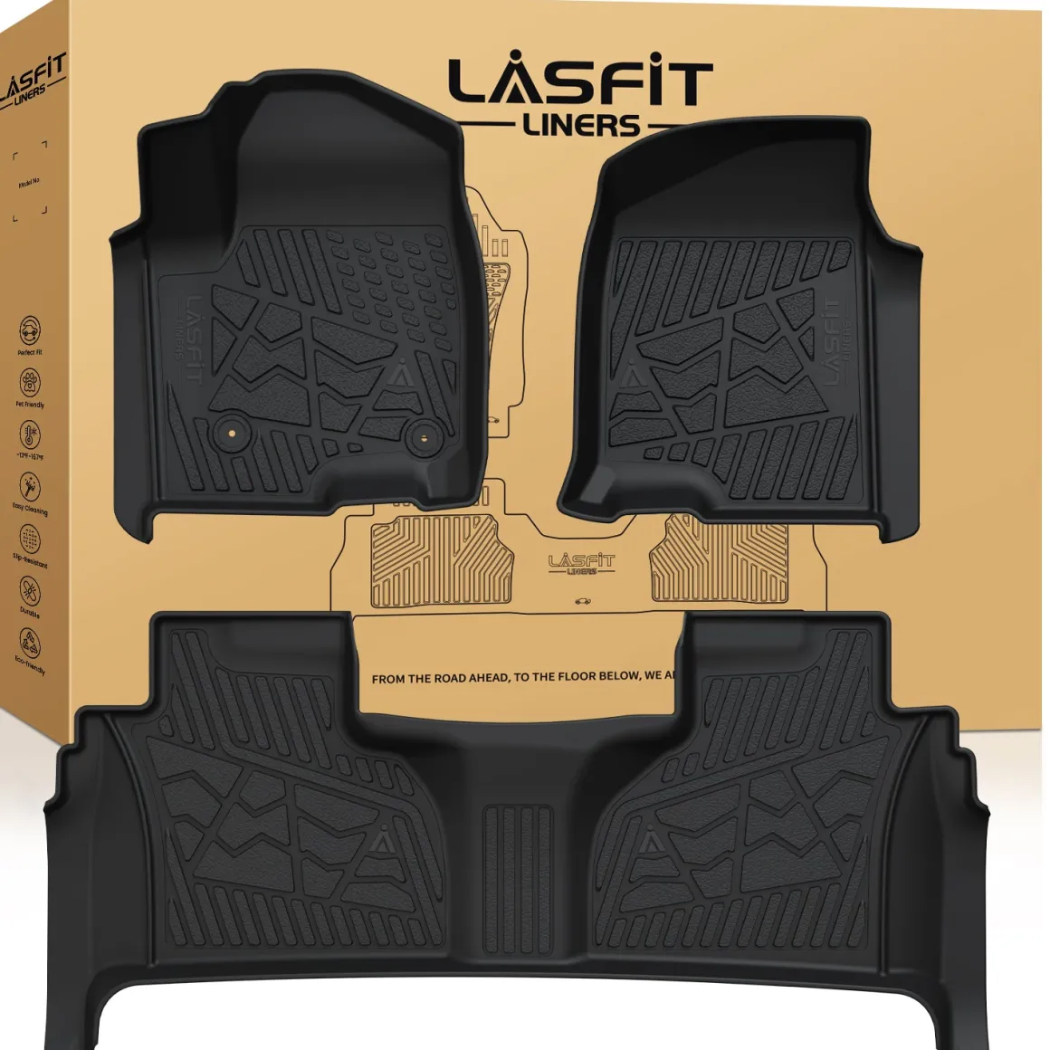 Fit for 2020-2026 GMC Sierra or Sierra Denali 2500HD 3500HD Floor Mats, Fit Carpet Floor Only