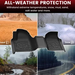 Fit for 2020-2026 GMC Sierra or Sierra Denali 2500HD 3500HD Floor Mats, Fit Carpet Floor Only