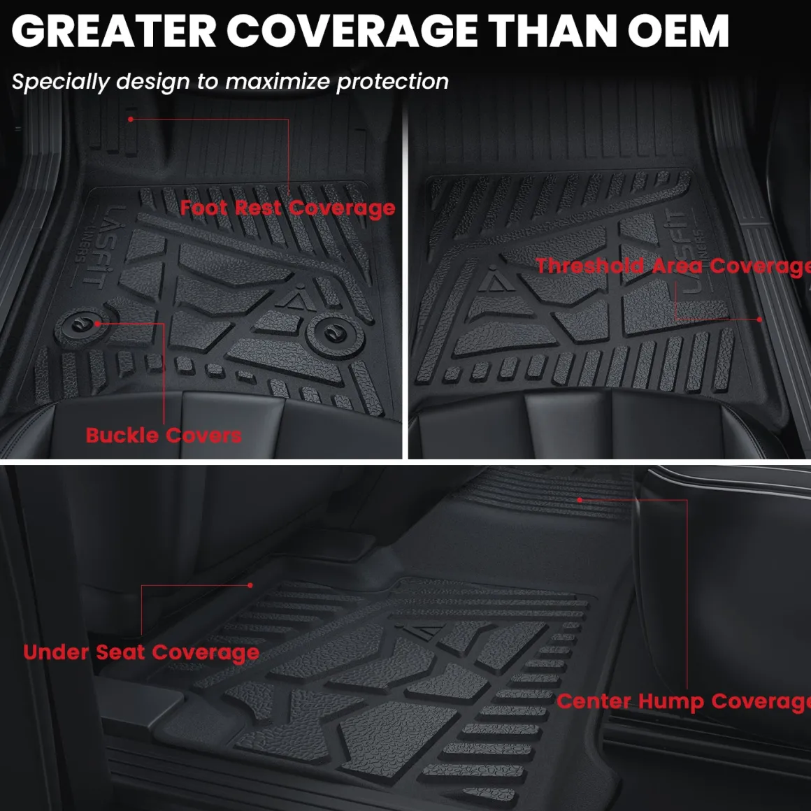 Fit for 2020-2026 GMC Sierra or Sierra Denali 2500HD 3500HD Floor Mats, Fit Carpet Floor Only