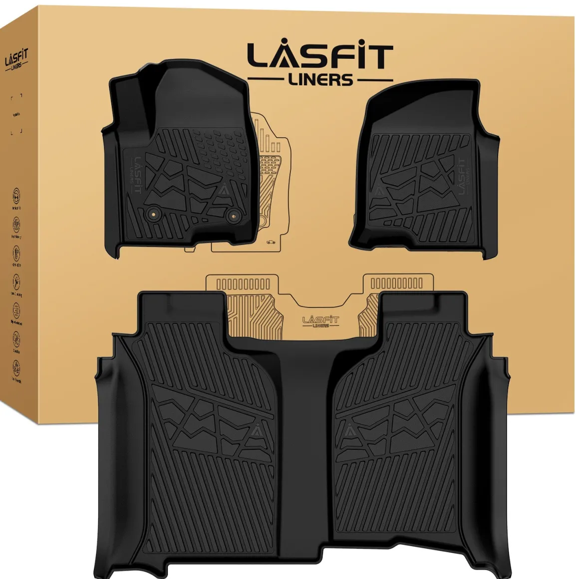 Fit for 2020-2026 GMC Sierra or Sierra Denali 2500HD 3500HD Floor Mats, Fit Carpet Floor Only
