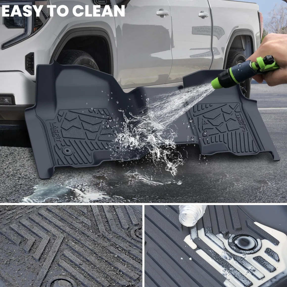 Fit for 2020-2026 GMC Sierra or Sierra Denali 2500HD 3500HD Floor Mats, Fit Carpet Floor Only